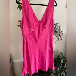 hot pink vintage slip dress — peppermayo